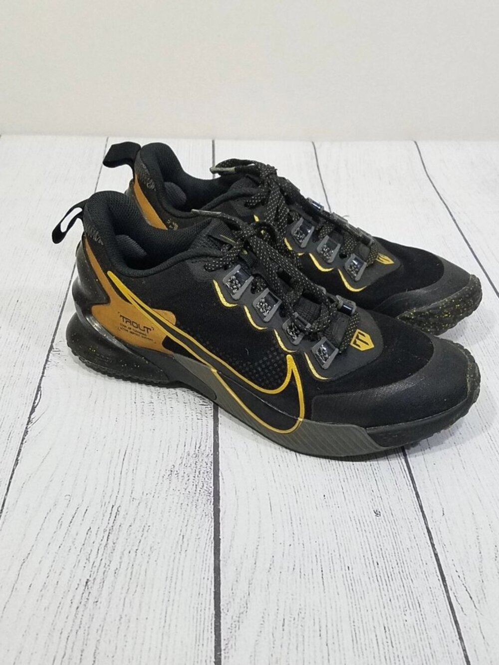 Nike Force Zoom Trout LTD Turf Baseball Shoes Mens sz 6.5 Black/Gold CZ5916-012